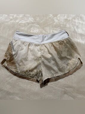 Nike Light Beige Training Shorts with White Waistband